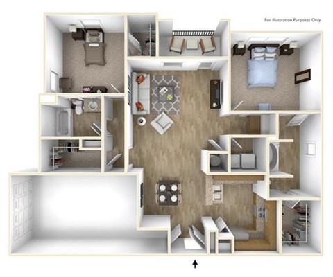 B2G Floor Plan at Villas at Hampton, Hampton, 30228