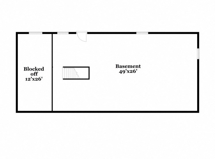 a floor plan of a house with a bedroom and a bathroom