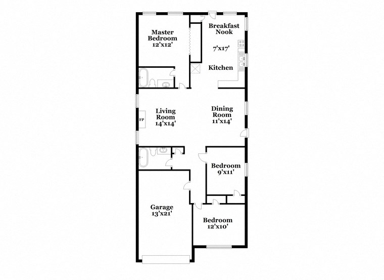 a floor plan of a house with two floors and a garage