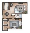 1 Bedroom, 1 Bath E