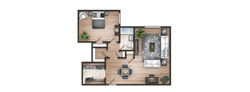 1 Bedroom, 1 Bath F
