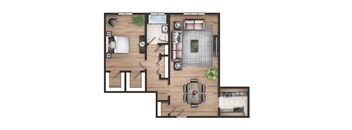 1 Bedroom, 1 Bath G