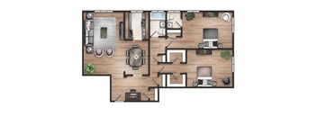 2 Bedrooms, 1.5 Baths H