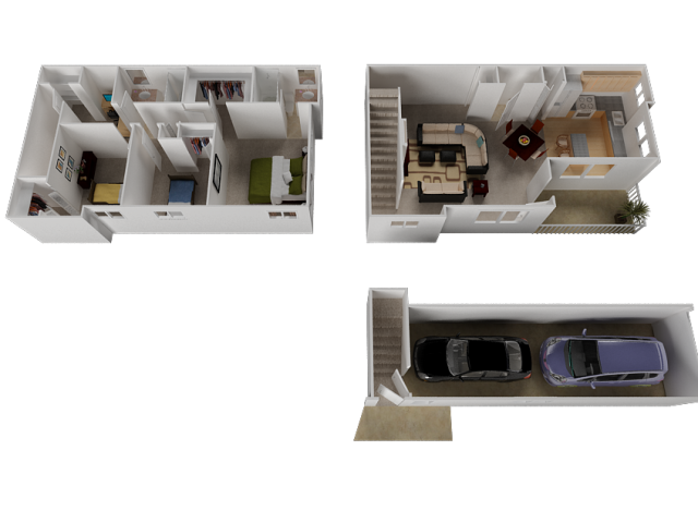 Edgefield Floor Plan at Westview Heights Apartments, Portland, OR