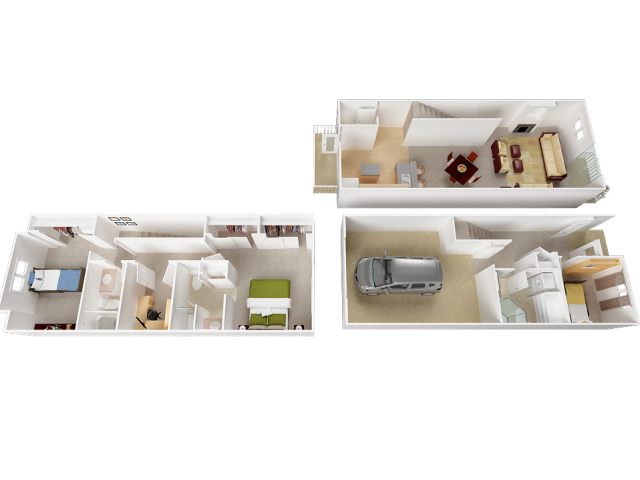 Ridge Floor Plan at Westview Heights Apartments, 97229, OR