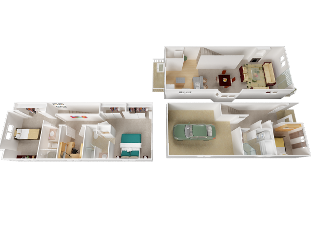 Salishan Floor Plan at Westview Heights Apartments, Oregon, 97229
