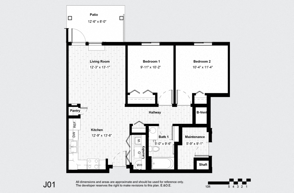 Two Bedroom One Bath