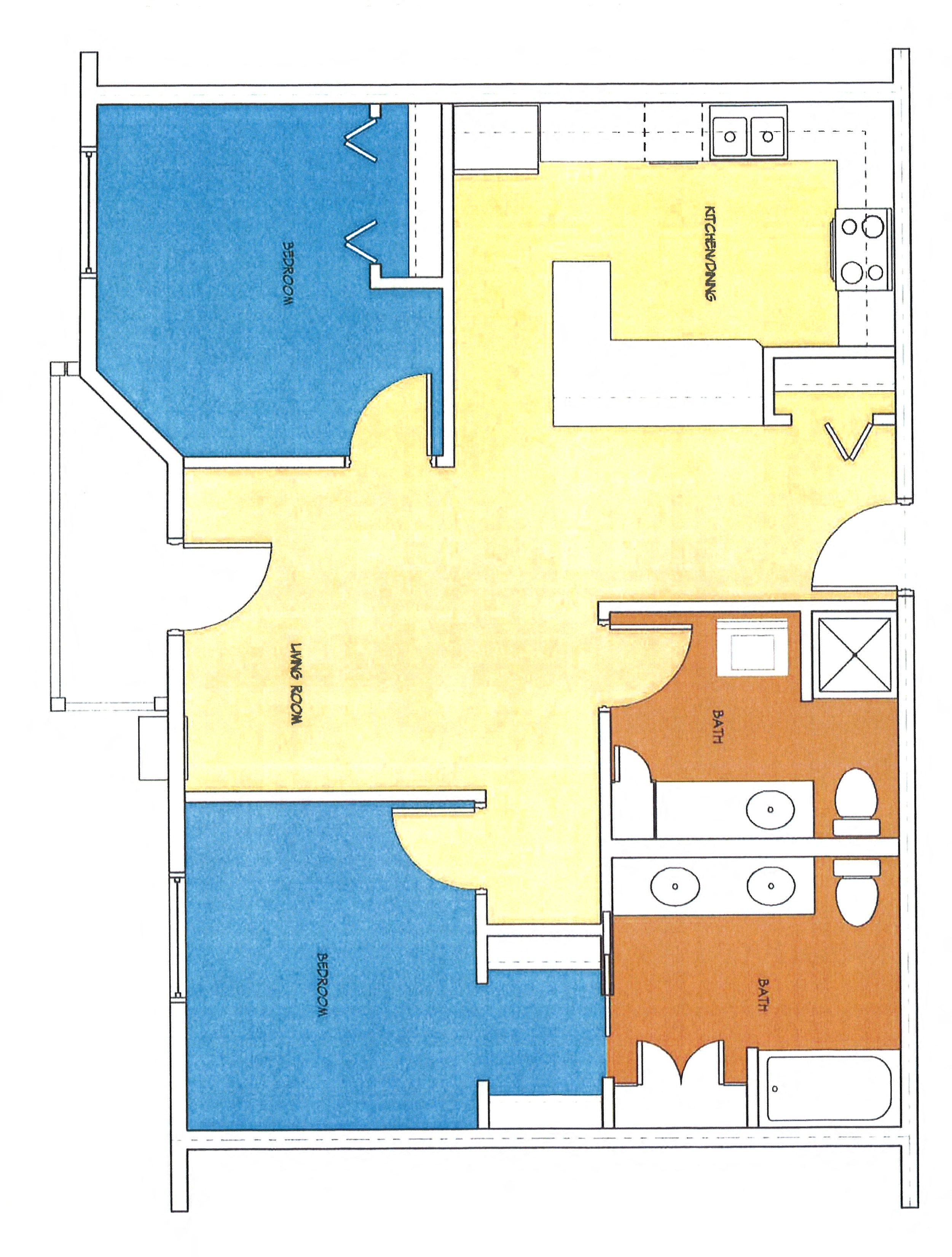 2 Bedroom 2 Bathroom