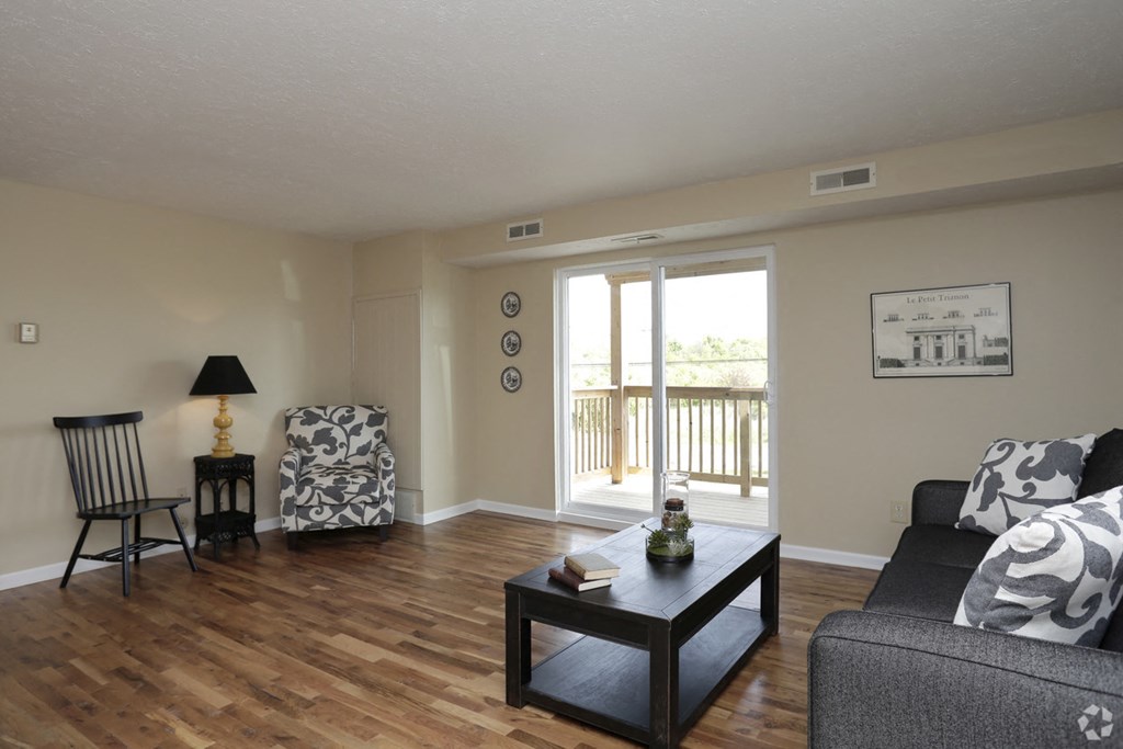 a living room with a couch and a coffee table