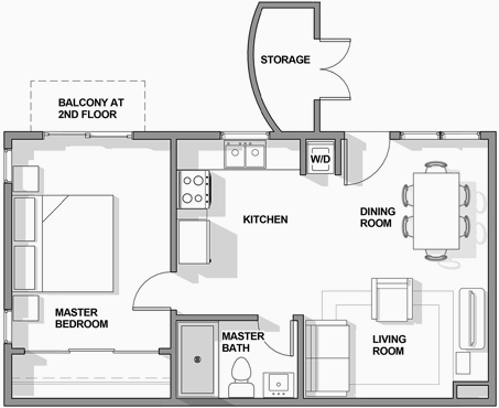 1 bedroom 1 bath