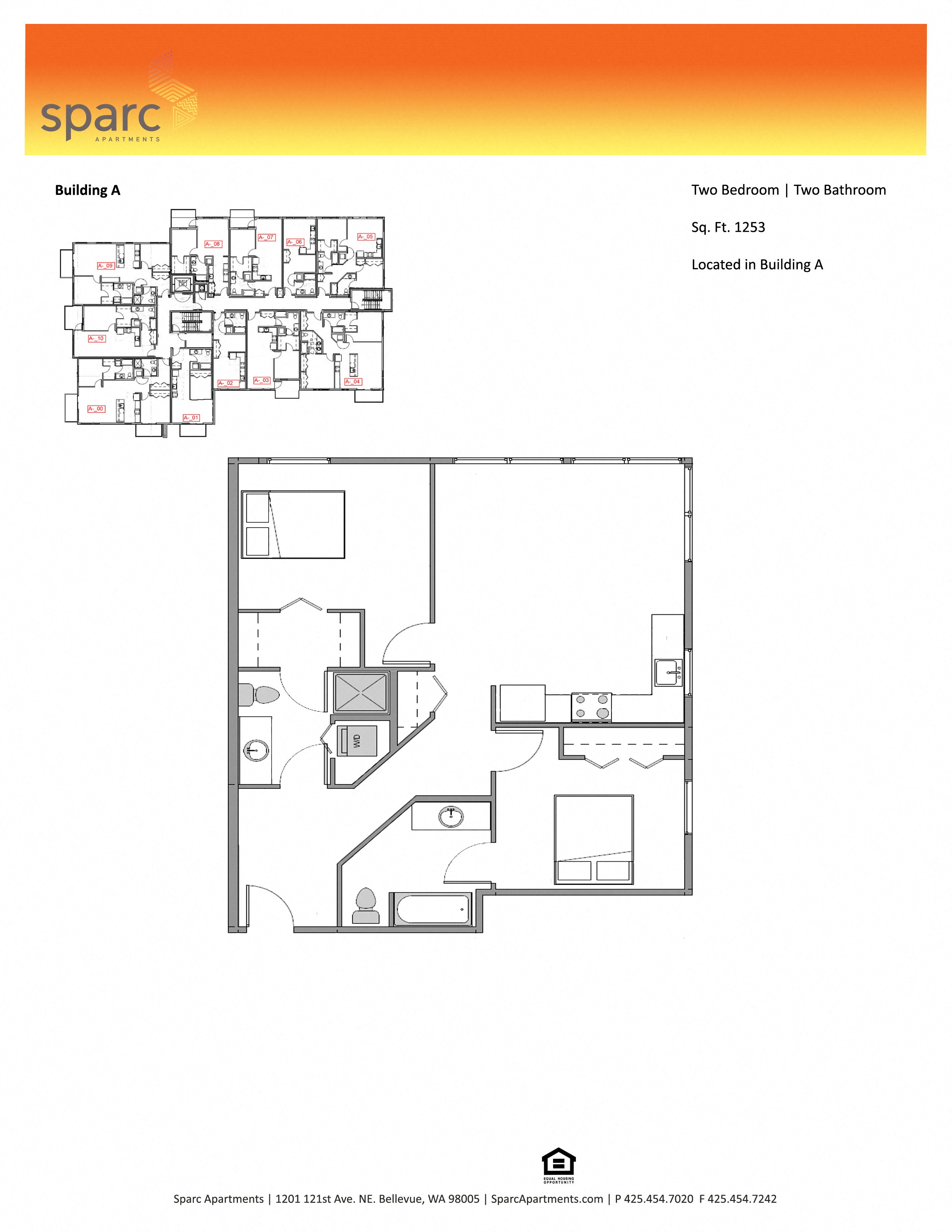 Sparc Apartments 2x2 Building A Floor Plan