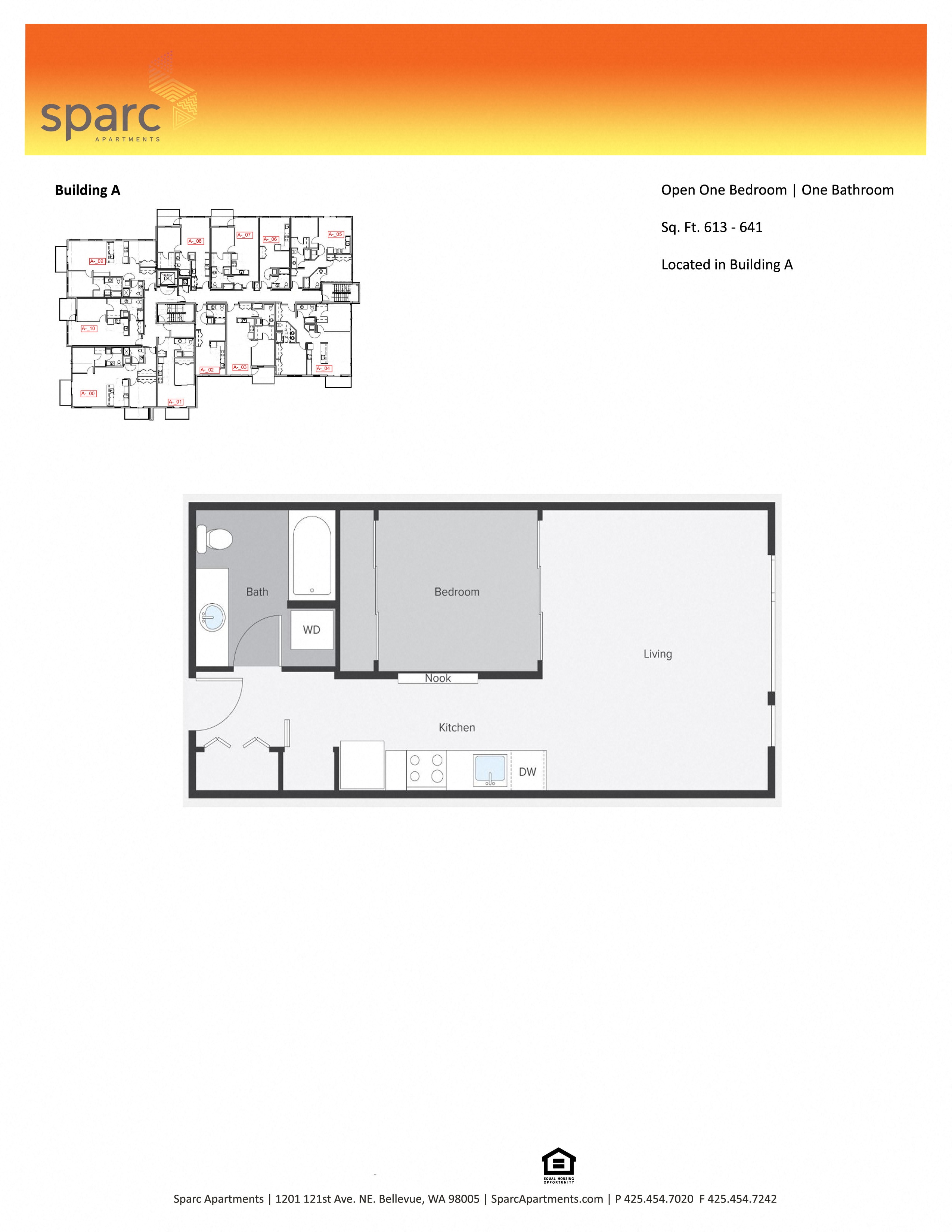 Sparc Apartments 1x1 Building A Floor Plan