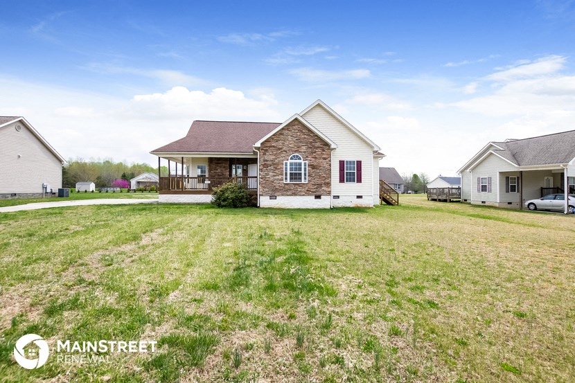 a large yard in front of a house