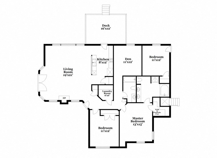 a floor plan of a house with two floors and a garage