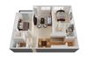 Two bedroom Two bathroom Floor Plan Two bedroom Two bathroom Floor Plan at The Monterey , San Jose, CA