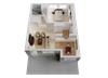 One Bedroom Floor Plan One Bedroom Floor Plan at Normandy Park, Santa Clara, 95050