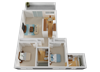 Two Bed Two Bath Floor Plan Two Bed Two Bath Floor Plan at Valley West, California