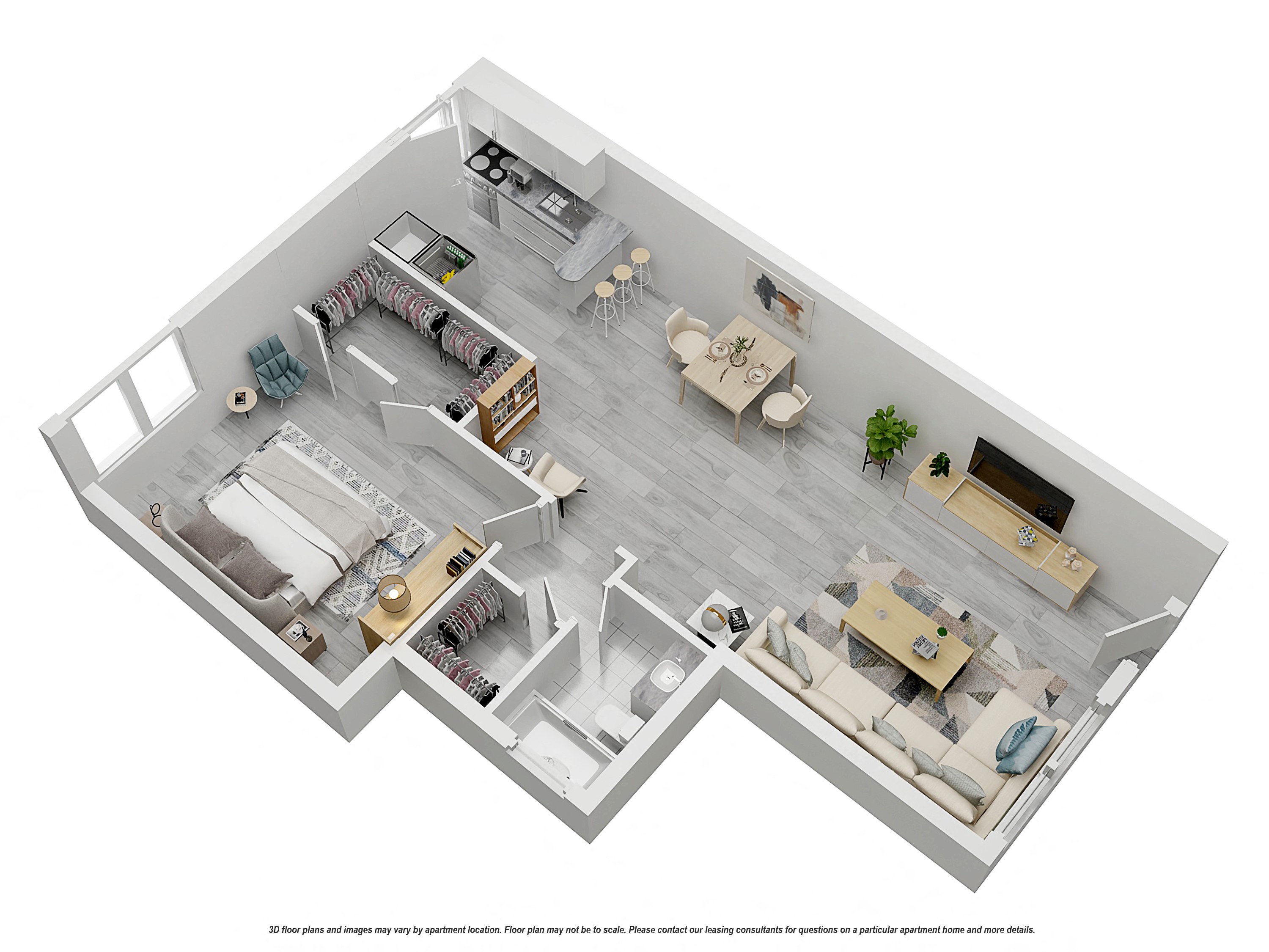 1 Bedroom/ 1 Bathroom