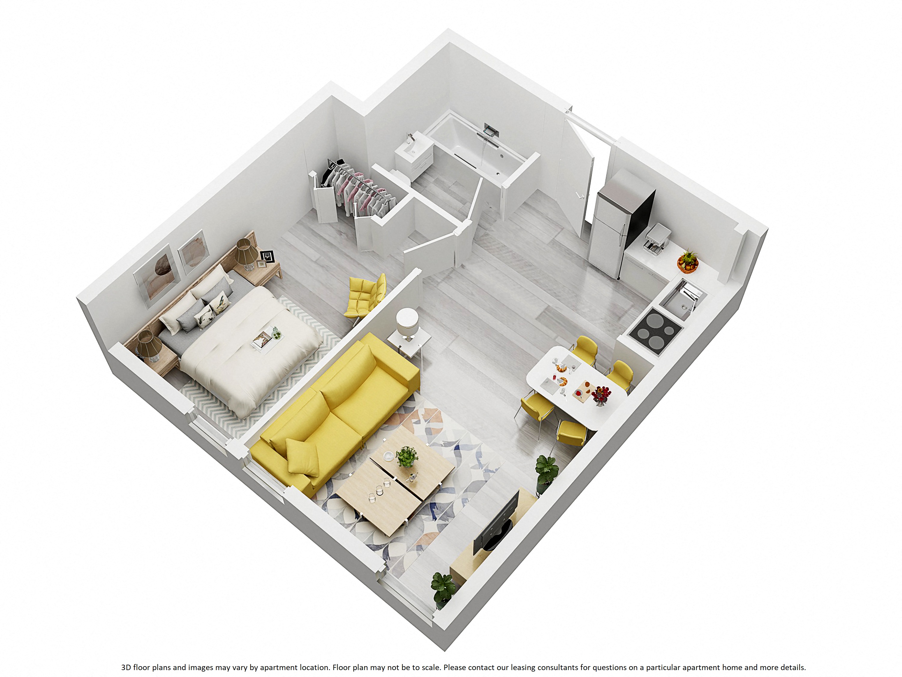 ONE BEDROOM FLOOR PLAN