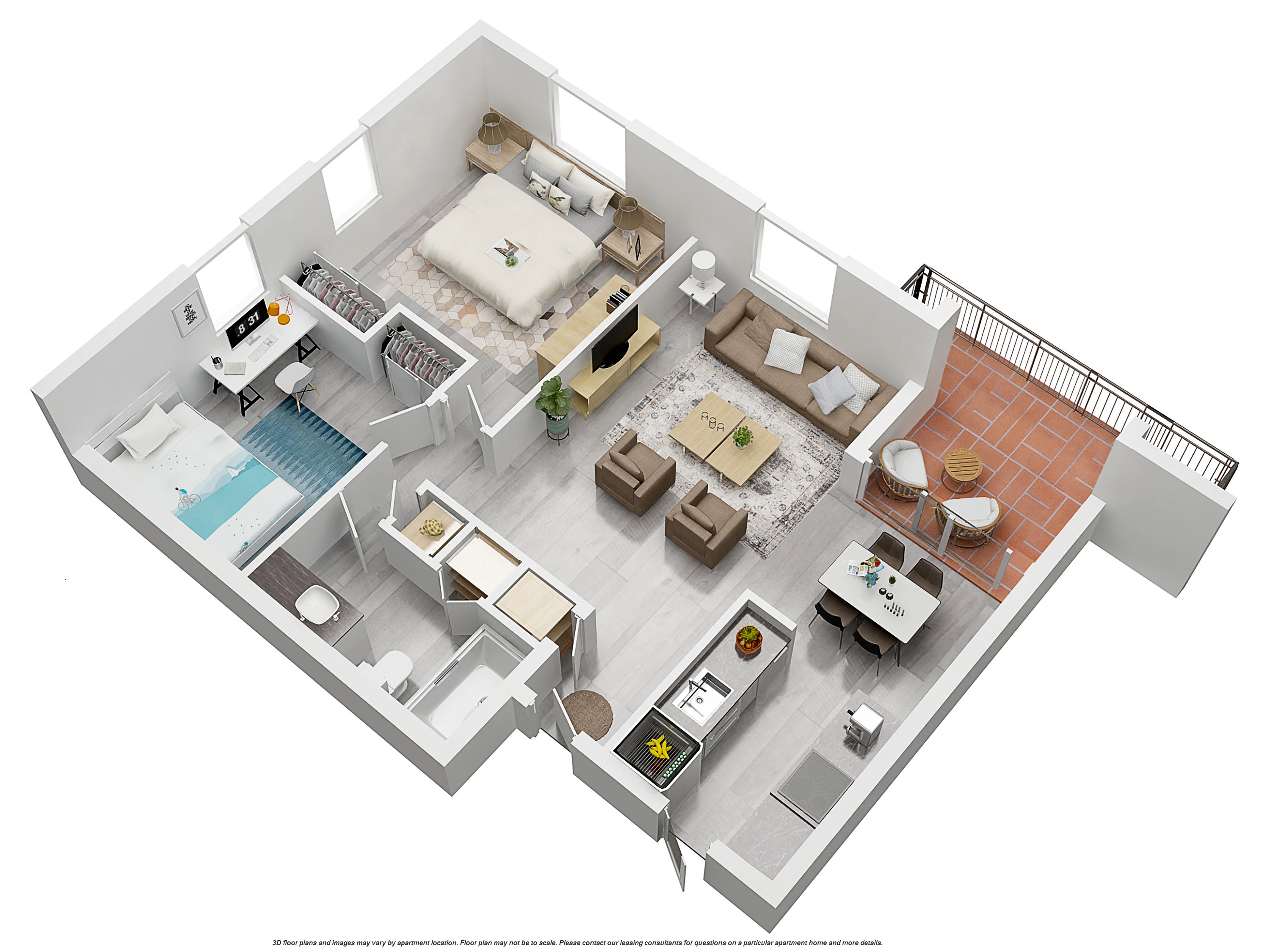 2 Bedroom Floor Plan