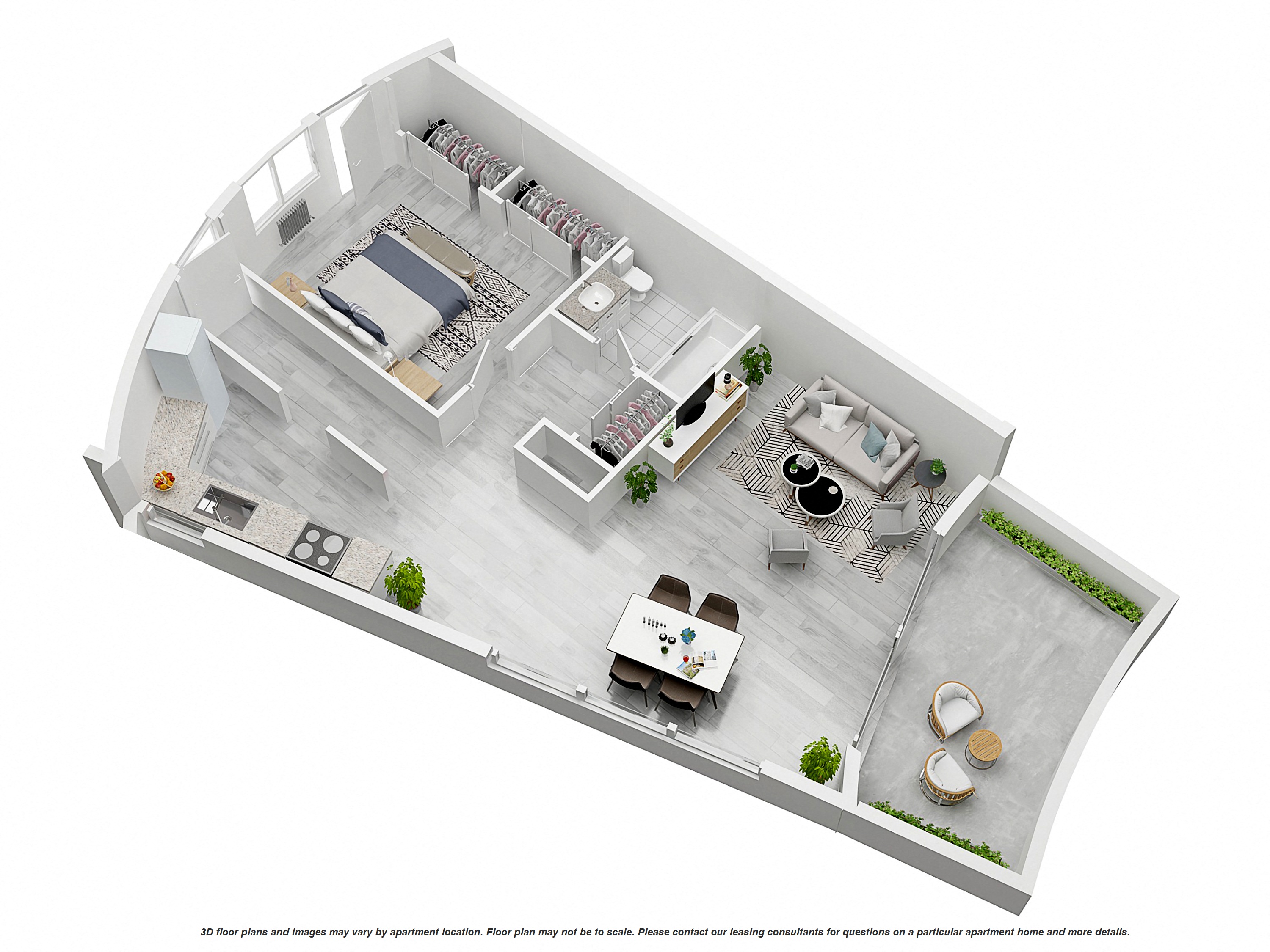 1 Bedroom/ 1 Bathroom