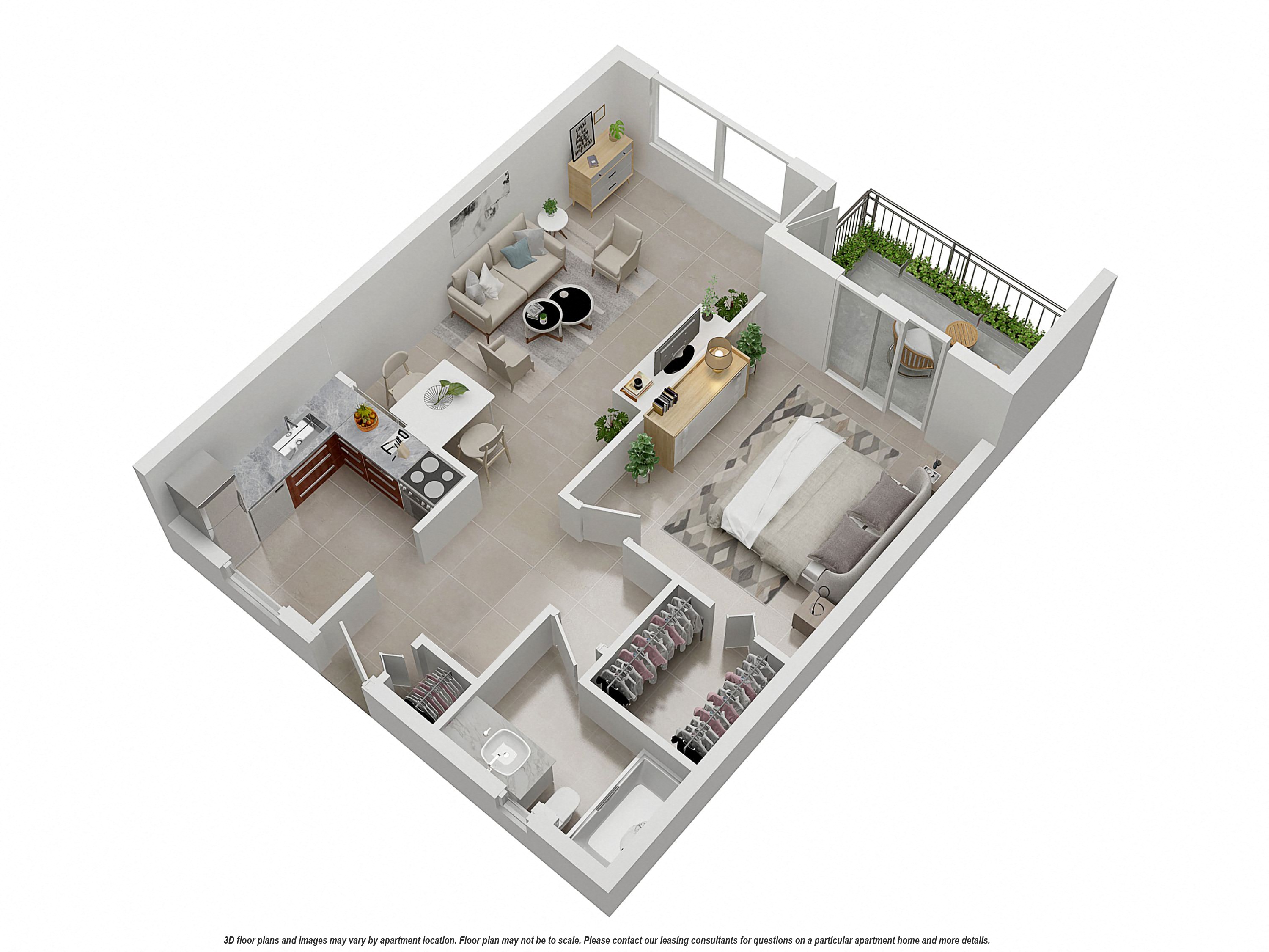 1 Bedroom/ 1 Bathroom