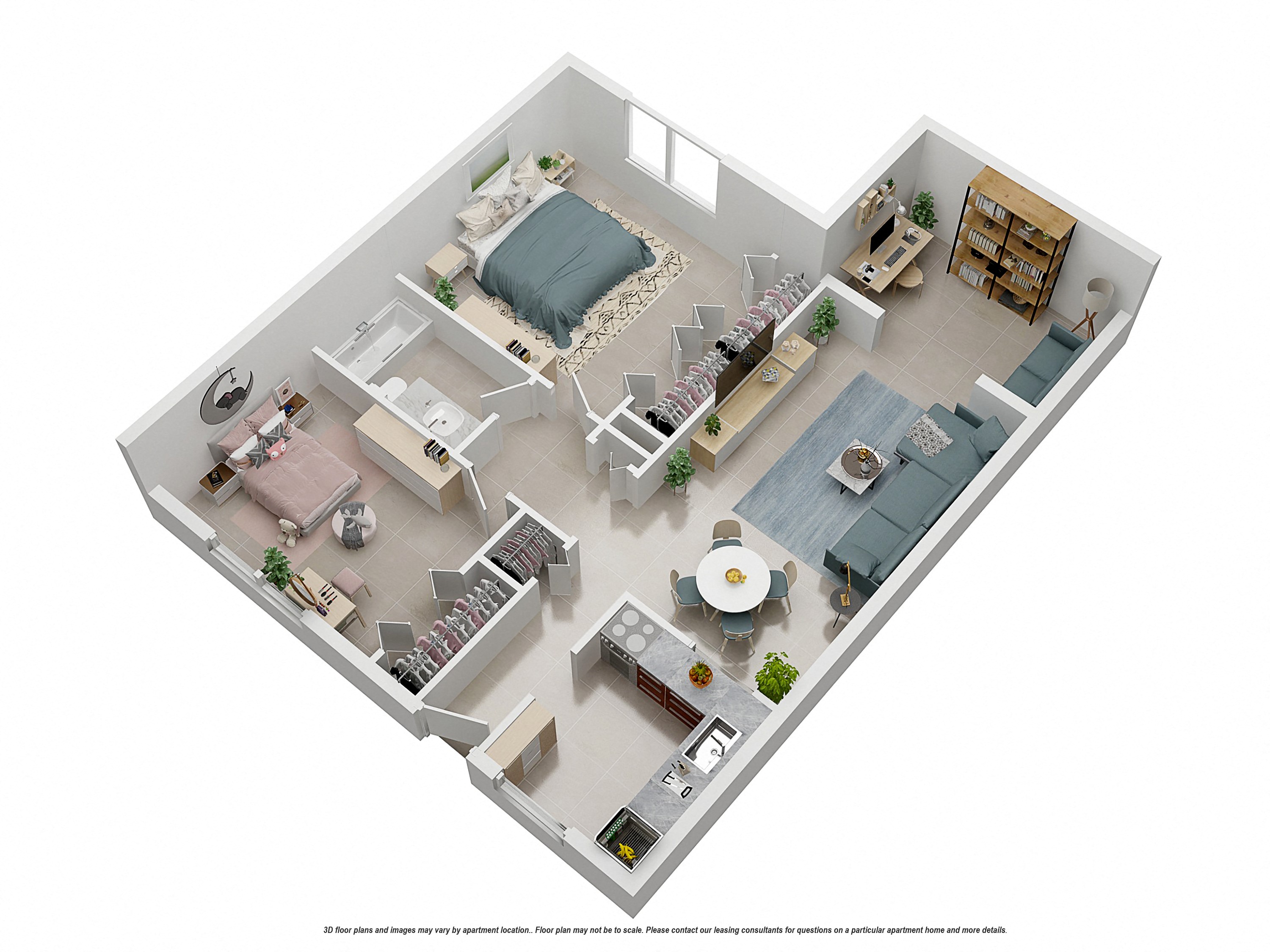 2 Bedroom/1 Bath with Den