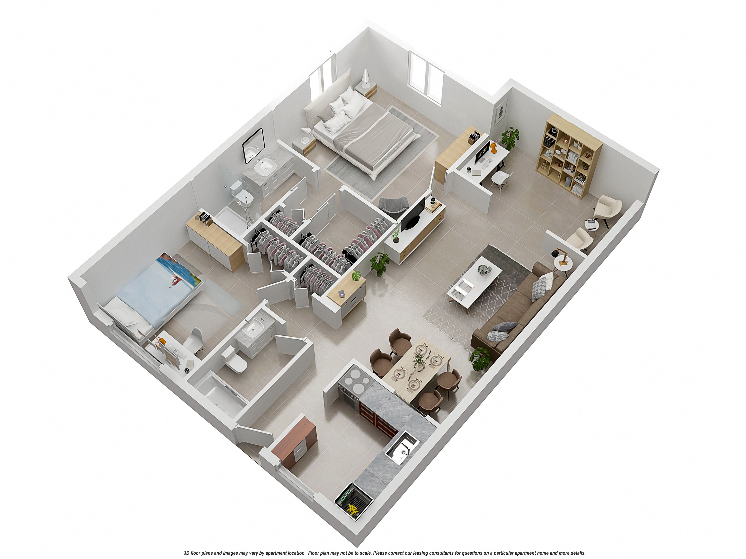 2 Bedroom/2 Bath with Den