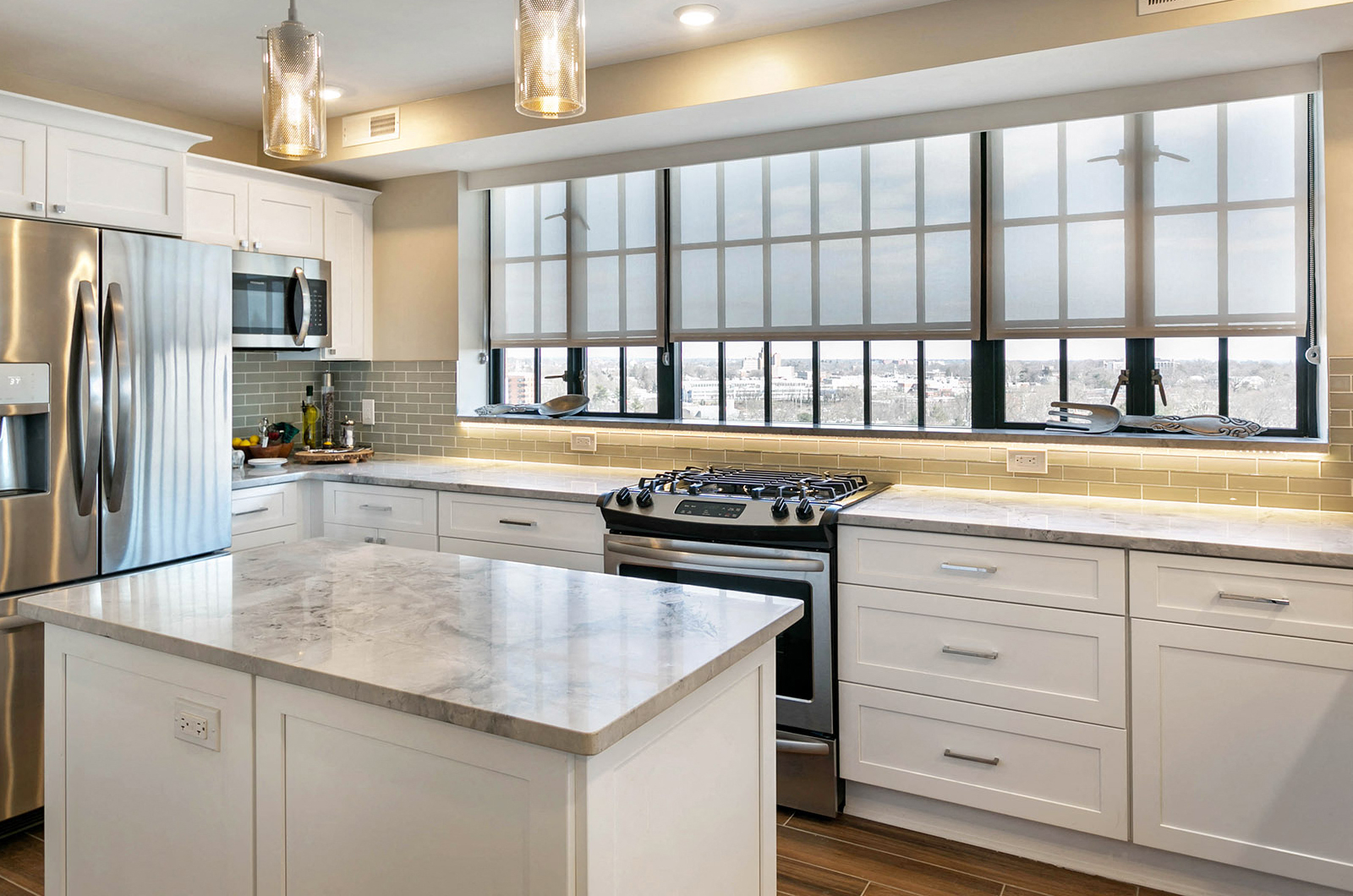 Alden Park kitchen with island.