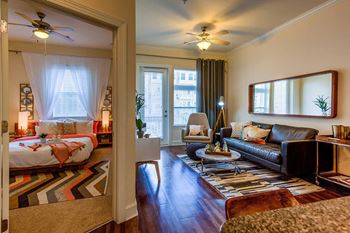 Living Area With Bedroom Overview at Lake Lofts at Deerwood, Jacksonville, Florida