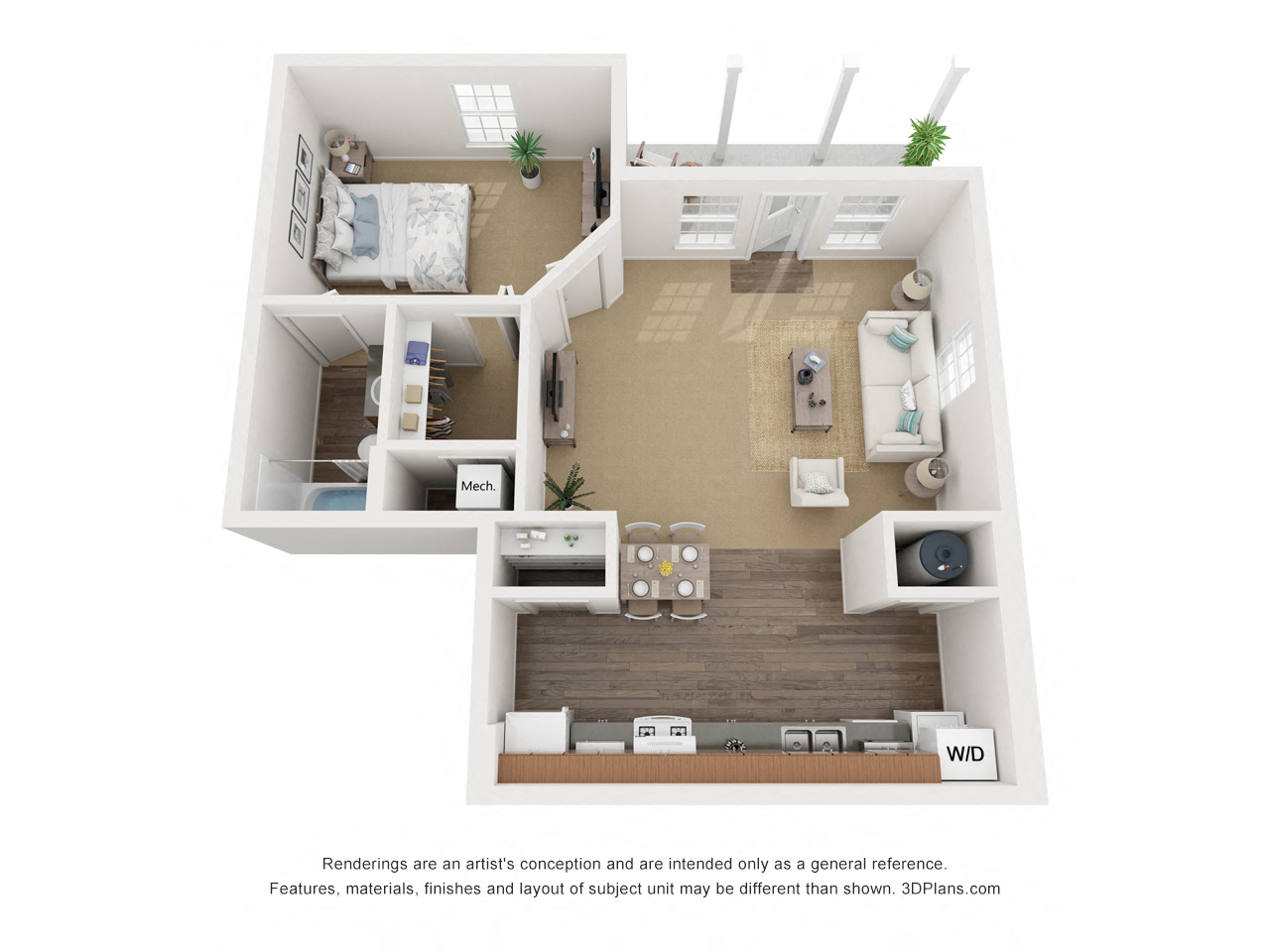 1 bed 1 bath Kiwi Floor Plan at The Groves at Wimauma, Wimauma, 33598