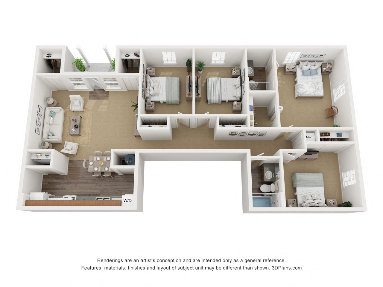 4 bed 2 bath Pineapple Floor Plan at The Groves at Wimauma, Florida