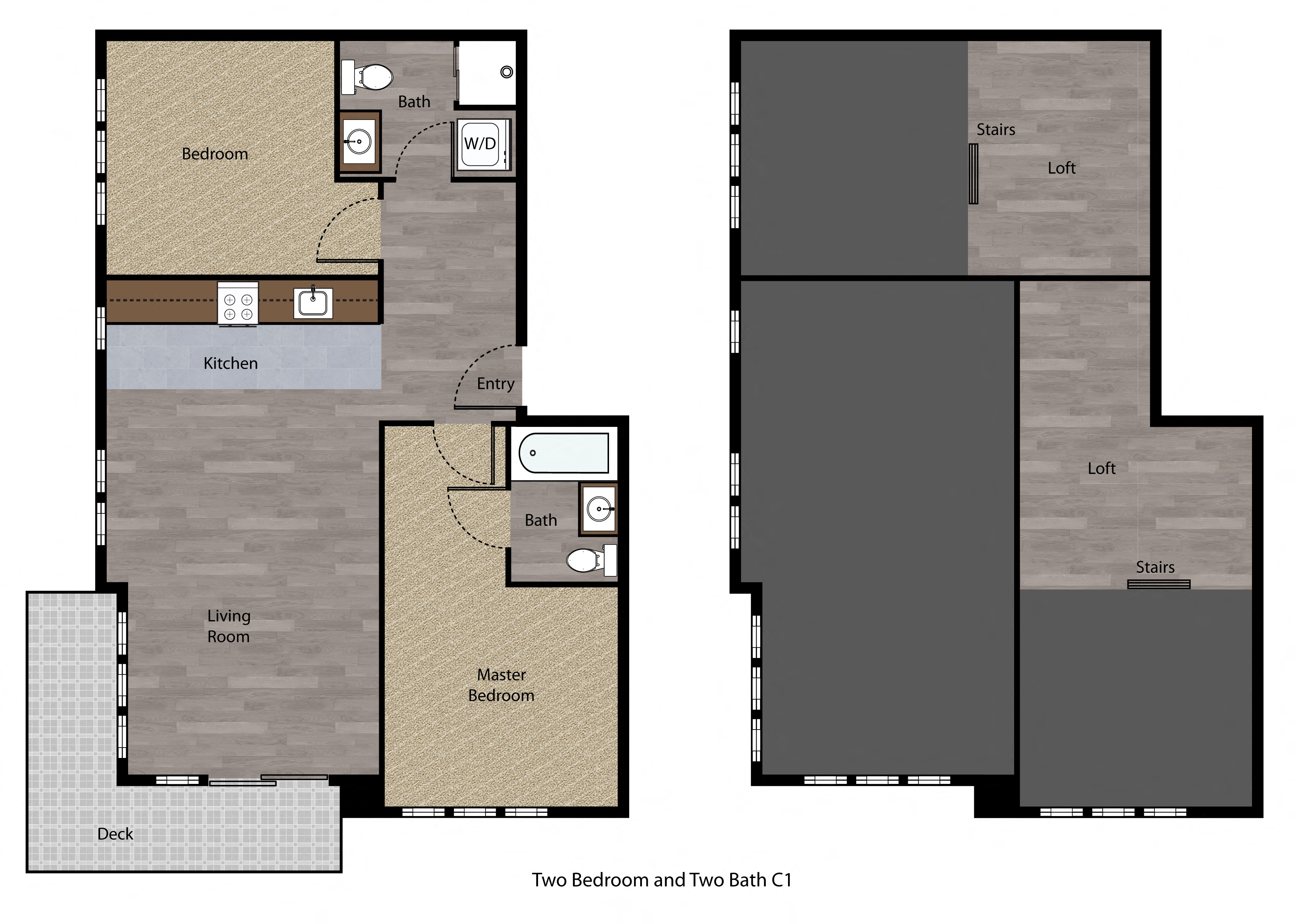 Two Bedroom Two Bathroom