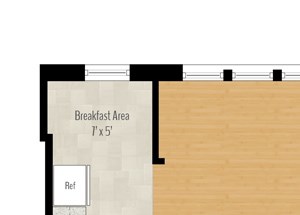 1 Bedroom A - 714 SQ FT 1 Bedroom