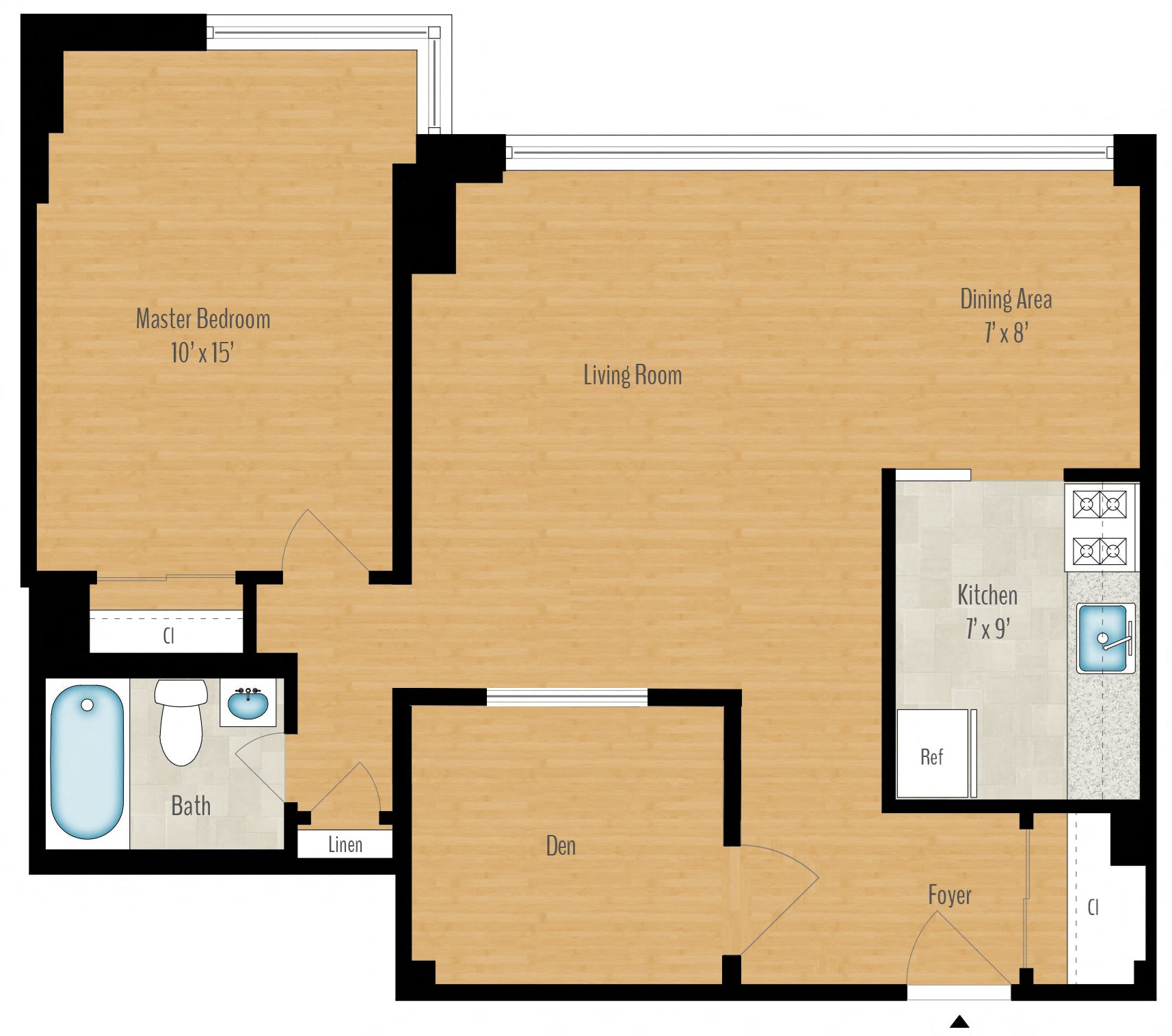 1 Bedroom + Den I - 814 SQ FT 1 Bedroom + Den I - 814 SQ FT