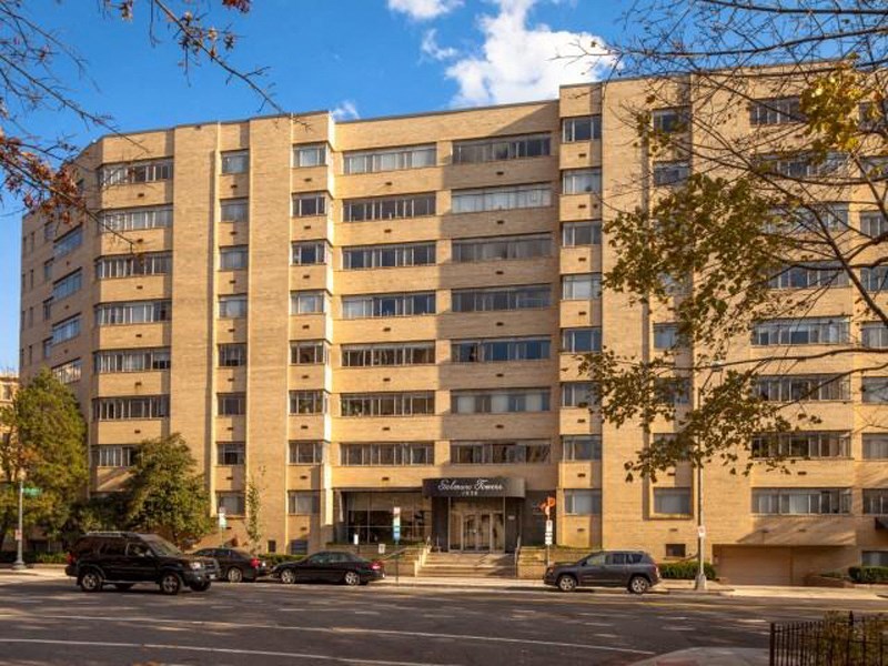 exterior of Gelmarc Towers apartment building in Washington D.C.
