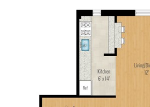 2 Bedroom A - 1013 SQ FT 2 Bedroom A - 1013 SQ FT - 2 Bedroom And 1 Bathroom Floor Plan At Macomb Gardens Apartments In Washington D.C.