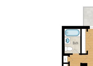 1 Bedroom A - 835 SQ FT 1 Bedroom