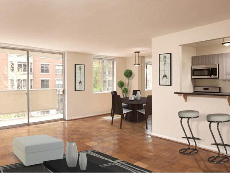 living room layout of an apartment in Washington D.C.