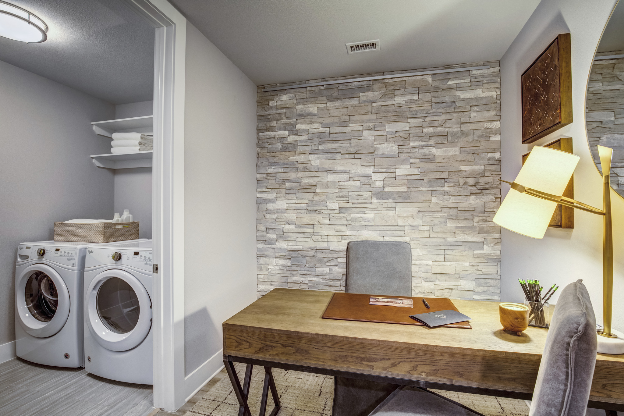 Den and laundry Room