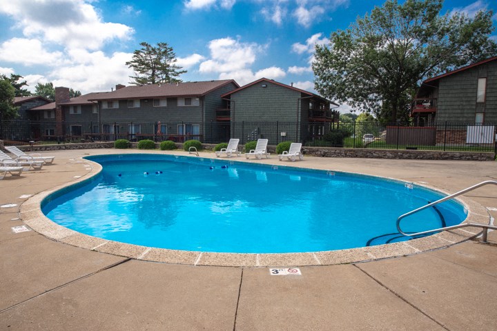 our apartments have a large resort style pool