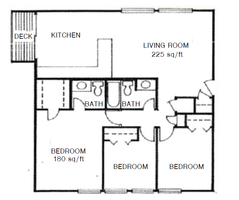 3 Bedroom/1.5 Bathroom