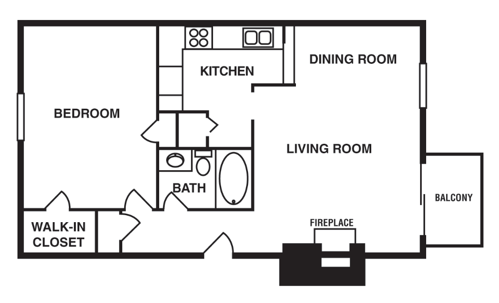 1 Bedroom/1 Bathroom