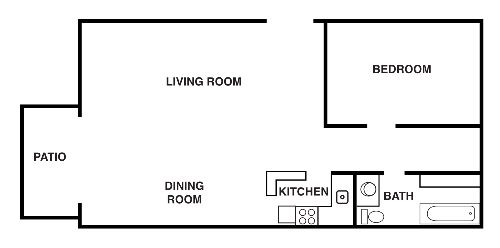 1 bedroom B
