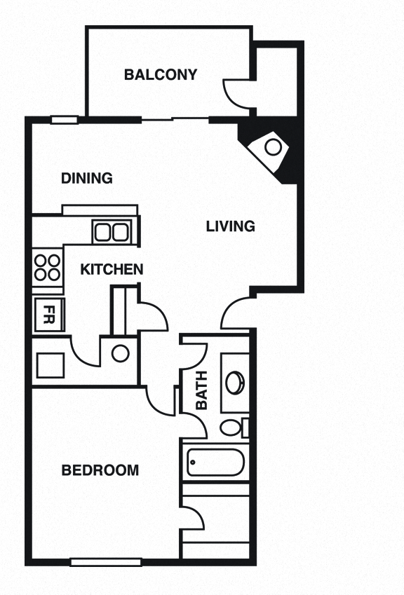 1 Bedroom/1 Bathroom C