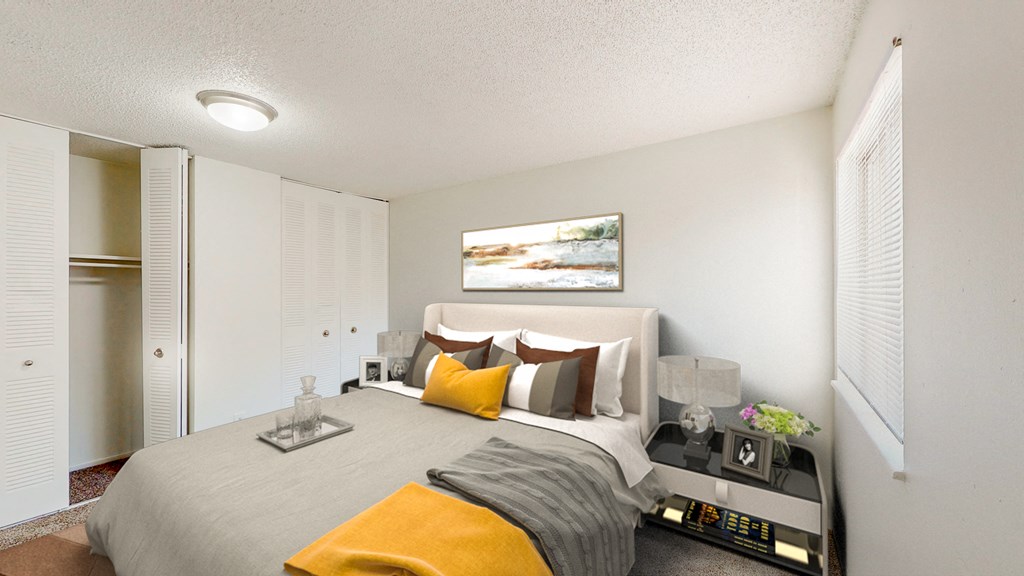 our apartments offer a bedroom with a king sized bed