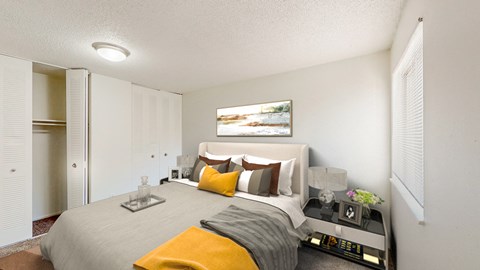 our apartments offer a bedroom with a king sized bed