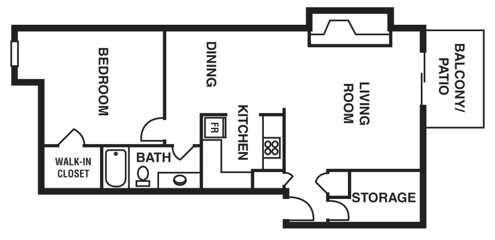 1 Bedroom/1 Bathroom