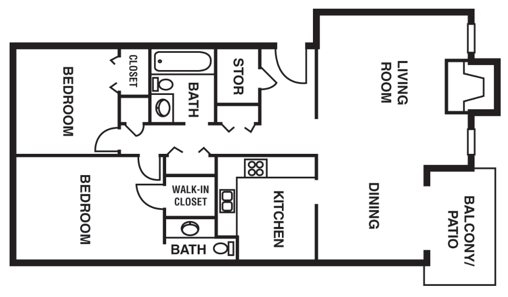 2 Bedroom/1.5 Bathroom with Fireplace
