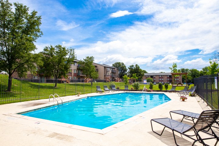 the swimming pool at our apartments